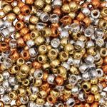 Pony Beads- Metallic Silver, Gold, & Copper (500ct)