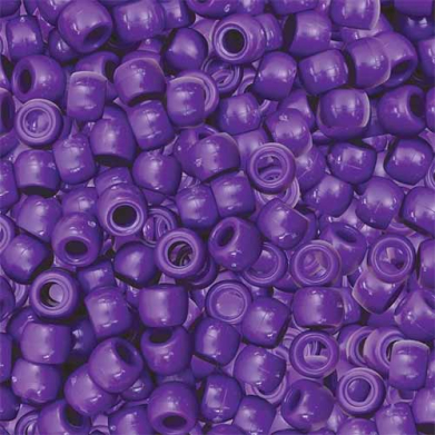 Pony Beads 6mmx9mm- Purple (1000ct)