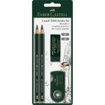 9000 Jumbo Graphite Pencil Blistercard With Accessories- 4ct
