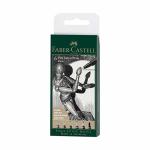 Faber Castell Pitt Artist Pens Wallet- Black (6ct) 167154