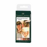Faber Castell Pitt Artist Pens Wallet- Portrait (6ct) 167167