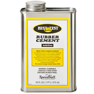 Speedball Best Test Rubber Cement (16oz) **** IN STORE PICK UP & LOCAL DELIVERY ONLY