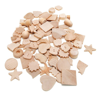 Hygloss Wood Shapes- 100ct (Asst)