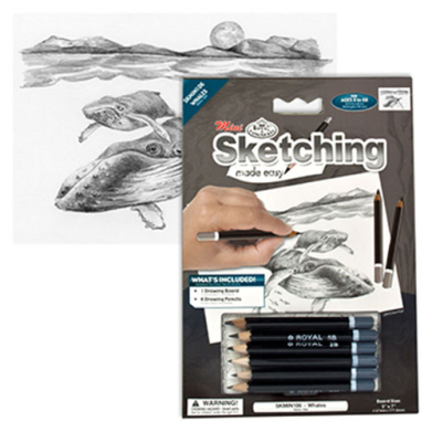 Royal Langnickel Silver Mini Sketch Art Kit-Whales