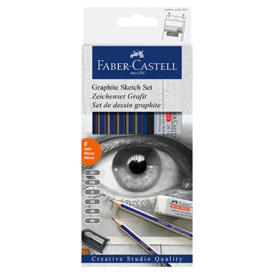 Faber Castell Creative Studio Goldfaber Graphite Sketch Set- 8ct  FC114000
