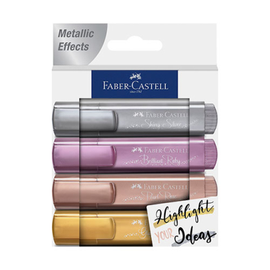 Faber-Castell Textliner Metallic Highlighters- 4ct  FC154623