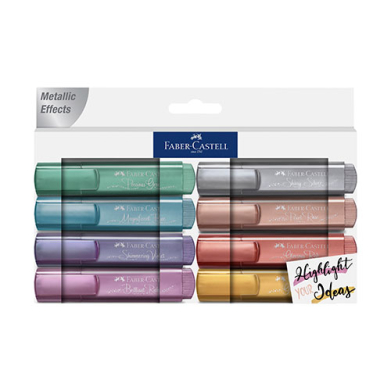 Faber-Castell Textliner Metallic Highlighters- 8ct  FC154625