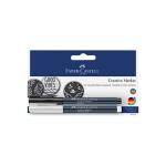Faber Castell Creative Studio Markers (White As Snow, Blackout)- 2ct   FC160795