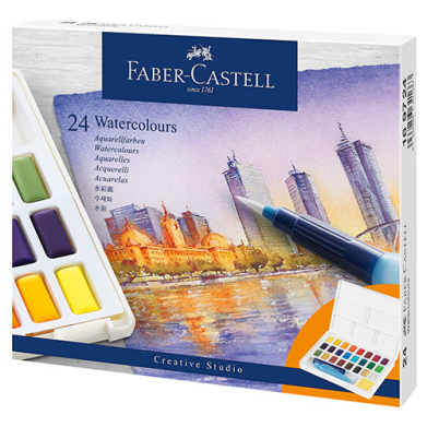 Faber Castell Creative Studio Watercolor Pans- 24ct  FC169724
