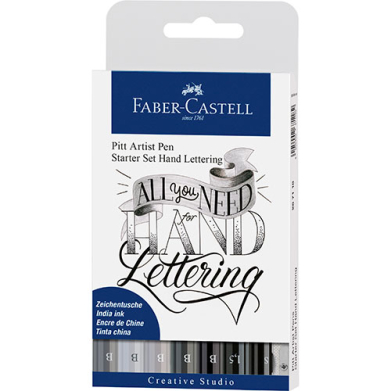 Faber Castell Creative Studio Pitt Artist Starter Set Hand Lettering- 9ct  FC267118