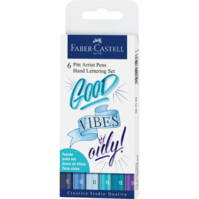 Faber Castell Creative Studio Pitt Artist Hand Lettering Set- 9ct (Blue)   FC267123