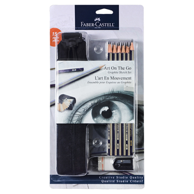 Faber Castell Creative Studio Art On The Go Pencil Bag Set- 12ct  FC701000T