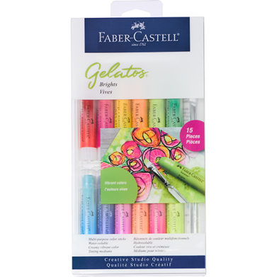 Faber Castell Creative Studio Gelatos- 15ct (Brights)  FC770169
