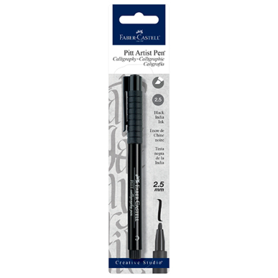 Faber Castell Calligraphy Pitt Artist Pen- Black (2.5mm)   FC800073T