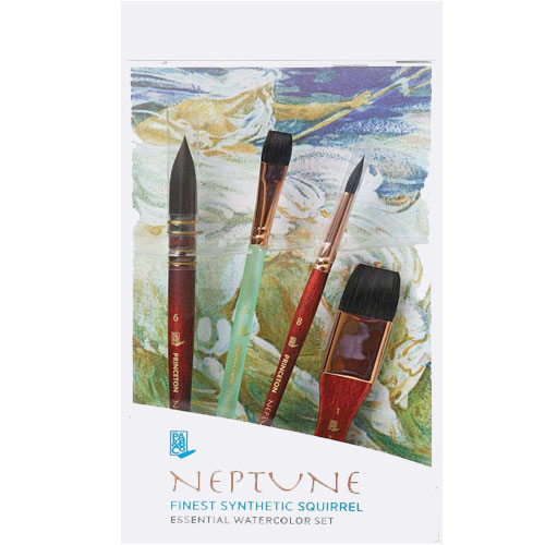 Princeton Neptune Synthetic Squirrel Watercolor Brush: Dagger, 1/4