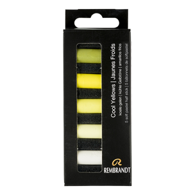 Rembrandt Soft Pastel 5 Half Stick Micro Set- Cool Yellows