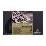 Rembrandt Professional Watercolor Pans Set / Metal Tin  -12ct Oxide Black Mixing  05838693