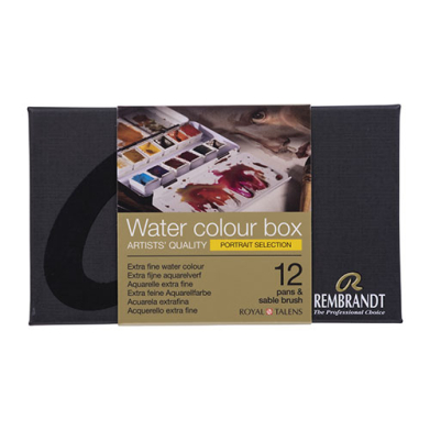 Rembrandt Professional Watercolor Pans Set / Metal Tin -12ct Portrait Collection 05838696