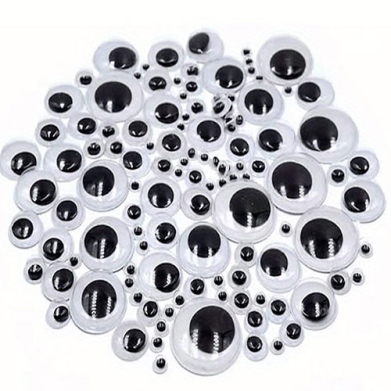 Assorted Size Wiggley Eyes - (100 Pack)