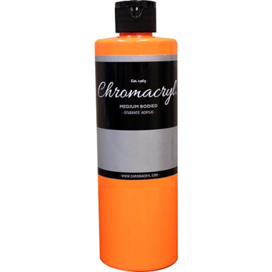 Chromacryl Acrylic Paint - (16.9oz/473ml) Neon Orange CH1221