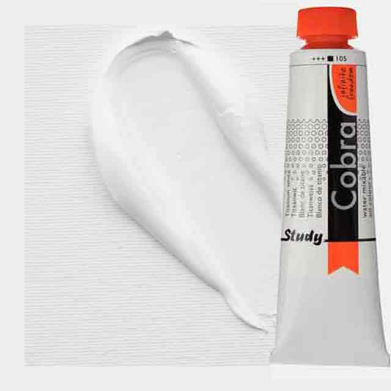 Royal Talens Cobra Study Water Mixable Oil Paint 40ml Titanium White 105 - RT25051050