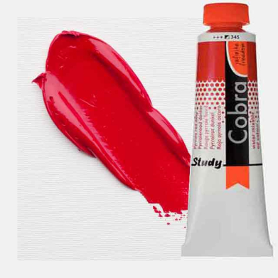 Royal Talens Cobra Study Water Mixable Oil Paint 40ml Pyrrole Red Deep 345 RT25053450