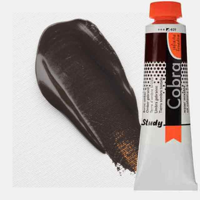 Royal Talens Cobra Study Water Mixable Oil Paint 40m Burnt Umber 409 - RT25054090