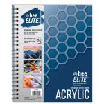 Bee Elite Premium Artist Acrylic Paper Pad- 9"x12" 140lbs 24 sheets, BEE-40146S