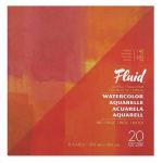 Fluid Watercolor Paper Pad   8" x 8" - (20 Sheets, 140lb) Cold Press