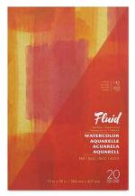 Fluid Watercolor Paper Pad   12" x 18" - (20 Sheets, 140lb) Cold Press