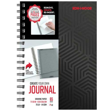 Koh-I-Noor Journal with Line Template 7X10  70lb  65 sheets