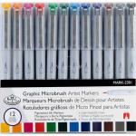 Royal Langnickel Graphic Illustration Microbrush Artist Marker Set - Assorted 12ct   MARK-2301