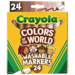 Crayola Washable Colors of the World Broad Line Markers 24ct   58-7802