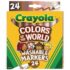 Crayola Washable Colors of the World Broad Line Markers 24ct   58-7802