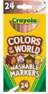 Crayola Washable Colors of the World Fine Line Markers 24ct   58-7810