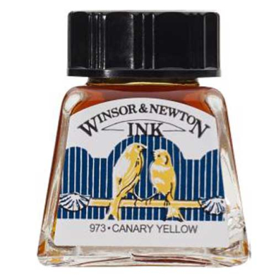 Winsor & Newton Dye-Based Drawing Ink - Canary Yellow WN1005123