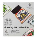 Winsor & Newton Dye-Based Drawing Ink - 4ct Vibrant Tones Collections WN1090105