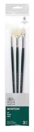 Winsor & Newton Winton Hog Bristle Long Handle Brush Set#3 -3PK  WN5990610
