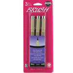 Sakura Pigma Micron Pen -Black, Brush (3pc)