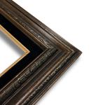 Econo Frame Brushed Gold with Black Velvet Liner - 10" x 20"