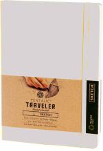Pentalic Traveler Pocket Journal 4" x 6" - (160 Pages, 74lb) Ruled, Ice White