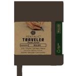 Pentalic Traveler Pocket Journal 4" x 6" - (160 Pages, 74lb) Ruled, Saddle Brown