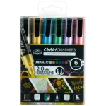 Royal Langnickel Chalk Marker Set - 6ct 2mm Tips Metallics MARK-2803