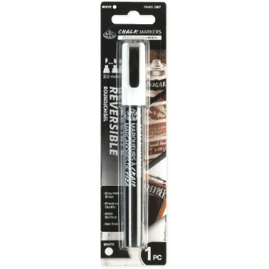 Royal Langnickel Chalk Marker Set - 2mm Reversible Tip  White MARK-2807
