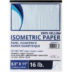Pacific Arc Drafting Isometric Vellum Paper Pad 8.5"x11"  PA116VIS-8511P