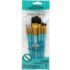 Royal & Langnickel Crafters Choice Rubber Grip Brush Set - (7 Pieces) Black Taklon Variety  RCC 416
