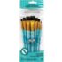 Royal & Langnickel Crafters Choice Rubber Grip Brush Set - (7 Pieces) Black Taklon Variety  RCC 418