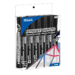 Bazic Chisel Tip Black Permanent Marker (12/Pack)  BZ1274