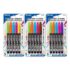 Bazic Fine Tip Varied Bright Assorted Permanent Markers w/ Pocket Clip (5/Pack)  BZ1209