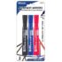 Bazic Chisel Tip Assorted Color Permanent Marker (3/Pack)  BZ1247